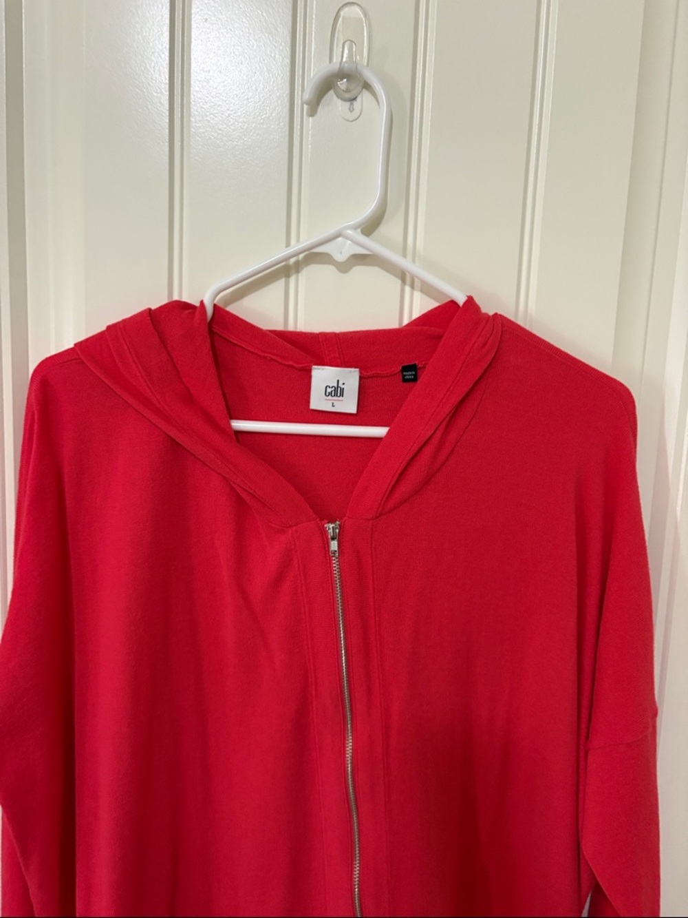 CAbi Red Zip-Front Hooded Cardigan - Picture 2 of 9